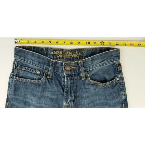 American Eagle Outfitters 28X30 Men's Original Straight Blue Denim Cotton Jeans - Picture 2 of 11